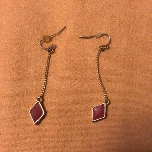 Drop diamond shaped earrings